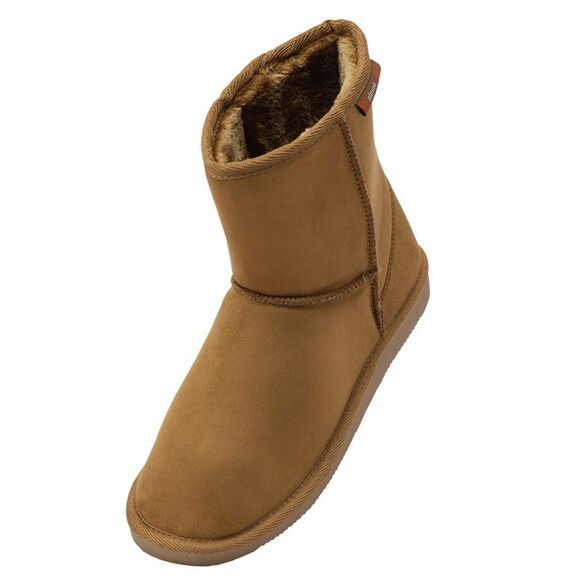 Alpine Swiss Laura Women's Short Winter Boots | Faux Suede Sherpa Lined Ankle - Picture 7 of 8